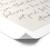 John 3:16 Minimale Boho Beige Arch Script Poster (Hoek)