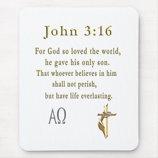 John 3:16 muismat (Voorkant)