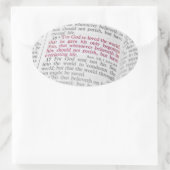 John 3:16 ovale sticker (Tas)