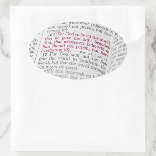 John 3:16 ovale sticker (Tas)