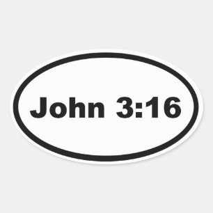 John 3:16 ovale sticker