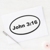 John 3:16 ovale sticker (Envelop)