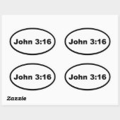 John 3:16 ovale sticker (Vel)