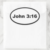John 3:16 ovale sticker (Tas)