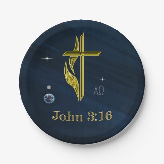 John 3:16 papieren bordje (Voorkant)