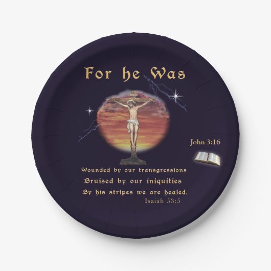 John 3:16 papieren bordje (Voorkant)