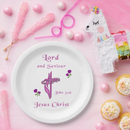 John 3:16 papieren bordje (Feest)