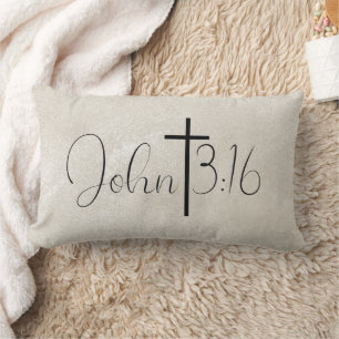 John 3:16 Parel Achtergrond Inspiratiekussen Kussen