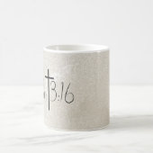 John 3:16 Parel Achtergrond Koffiemok (Center)