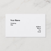 John 3:16 Personal "Business"-kaart Visitekaartje (Achterkant)