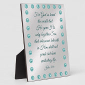 John 3:16 Plaque Fotoplaat (Zijkant)