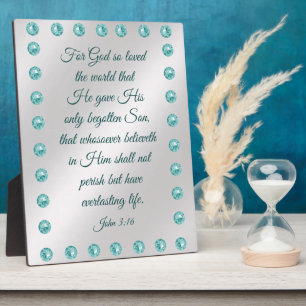 John 3:16 Plaque Fotoplaat