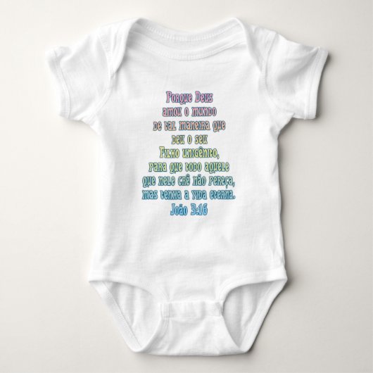 John 3:16 Portugees Romper (Voorkant)
