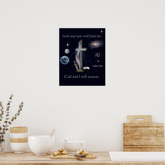 John 3:16 poster (Keuken)