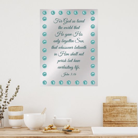 John 3:16 Poster (Keuken)