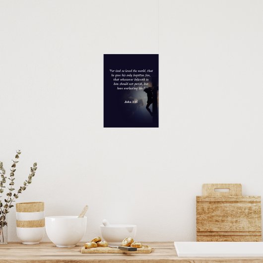 John 3:16 poster (Keuken)