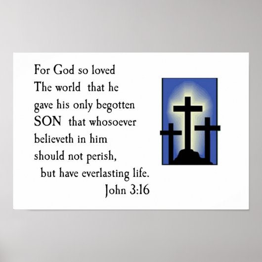 John 3:16 poster (Voorkant)