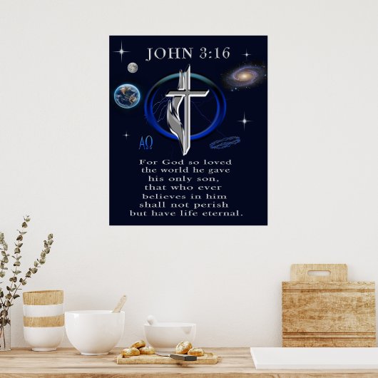John 3:16 poster (Keuken)