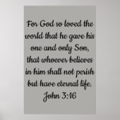 John 3 16 poster (Voorkant)