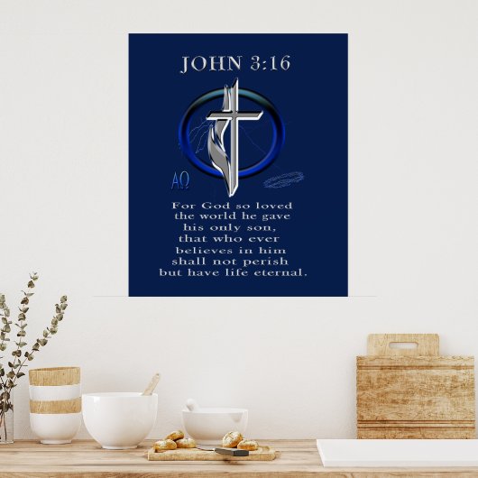John 3:16 poster (Keuken)