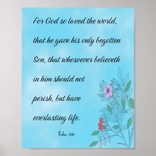 John 3:16 poster (Voorkant)