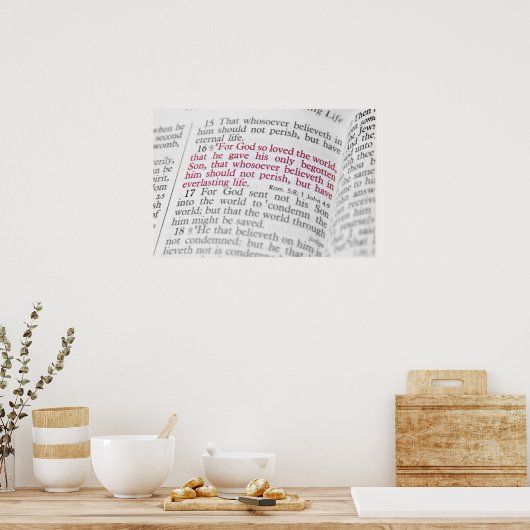 John 3:16 poster (Keuken)