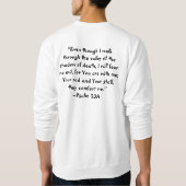 John 3:16, psalm 23:4 Sweater (Achterkant)