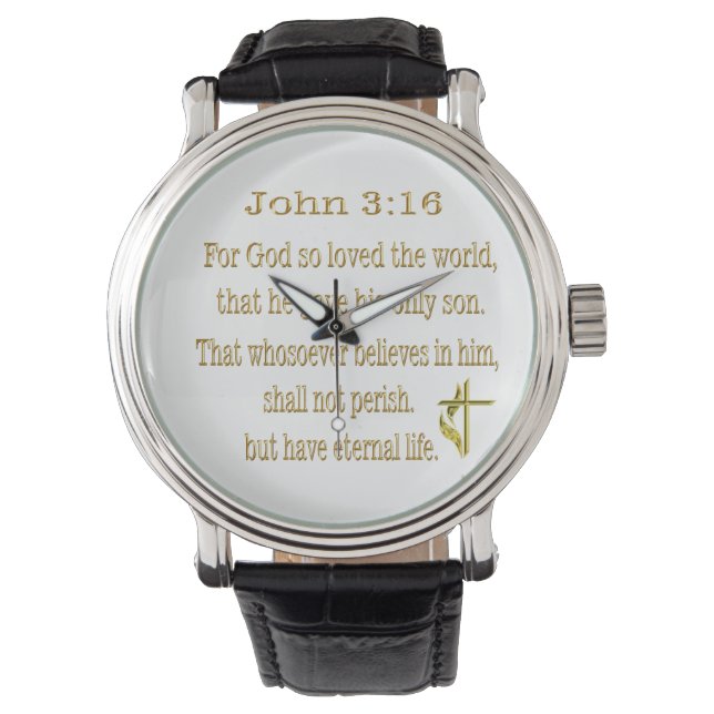 John 3:16 punten horloge (Voorkant)