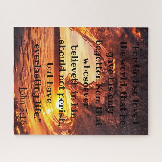 John 3:16 Puzzle Legpuzzel (Horizontaal)