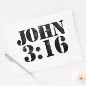 John 3:16 rechthoekige sticker (Envelop)