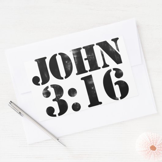 John 3:16 rechthoekige sticker (Envelop)