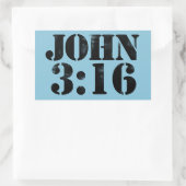 John 3:16 rechthoekige sticker (Tas)