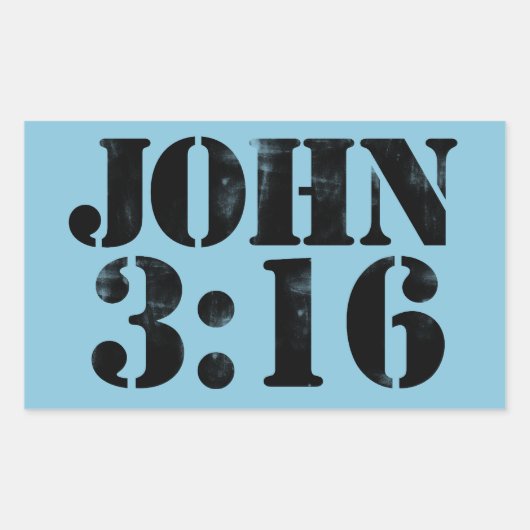 John 3:16 rechthoekige sticker (Voorkant)