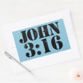 John 3:16 rechthoekige sticker (Envelop)