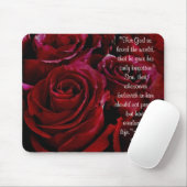 John 3:16 Red roses mousepad Muismat (Met muis)