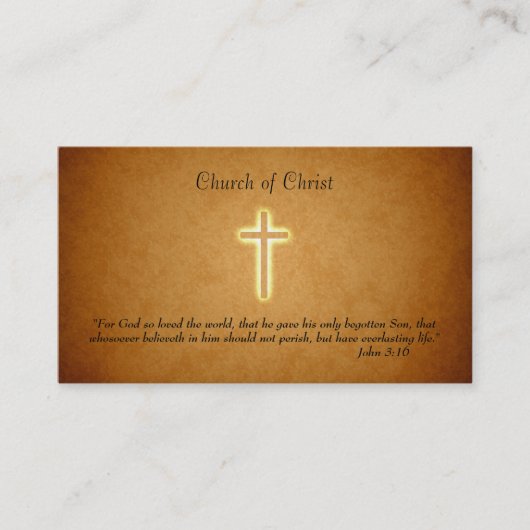 John 3:16 | Religieus kruis Visitekaartje (Voorkant)