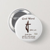John 3:16 ronde button 5,7 cm (Voorkant /achterkant)
