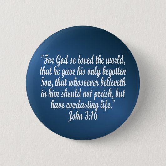 John 3:16 ronde button 5,7 cm (Voorkant)