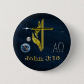 John 3:16 ronde button 5,7 cm (Voorkant)