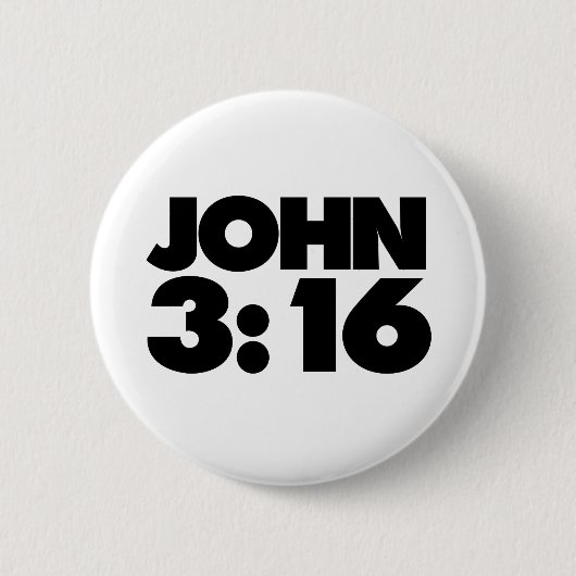 John 3:16 ronde button 5,7 cm (Voorkant)