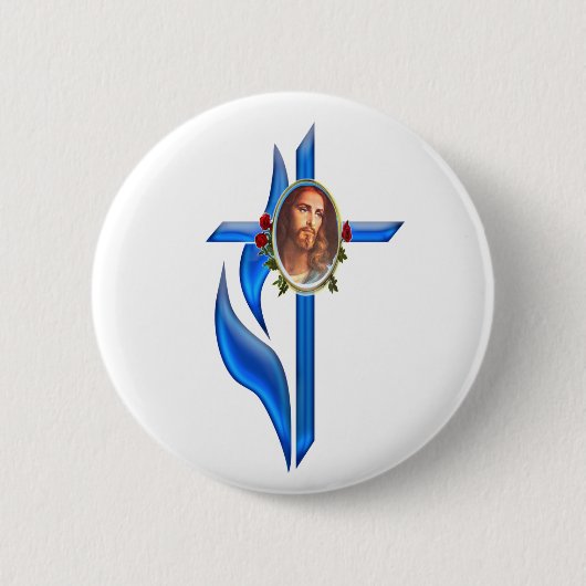 John 3:16 ronde button 5,7 cm (Voorkant)