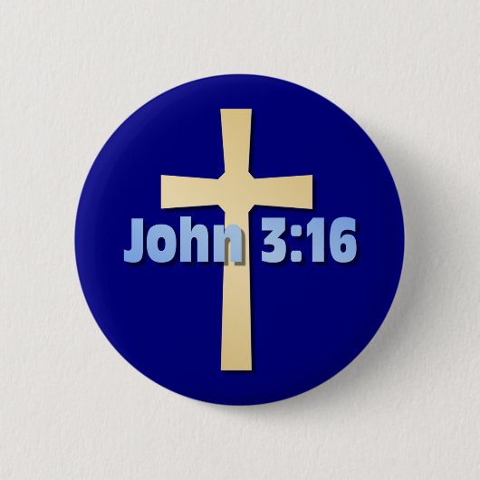 John 3:16 ronde button 5,7 cm (Voorkant)