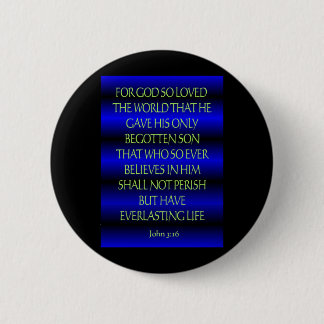 John 3:16 ronde button 5,7 cm