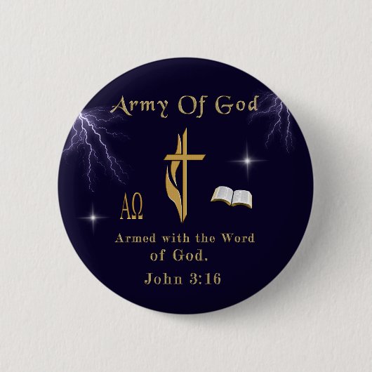 John 3:16 ronde button 5,7 cm (Voorkant)