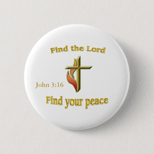John 3:16 ronde button 5,7 cm (Voorkant)