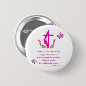 John 3:16 ronde button 5,7 cm (Voorkant /achterkant)