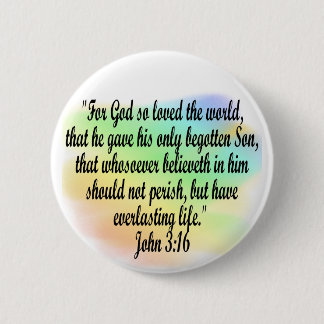 John 3:16 ronde button 5,7 cm