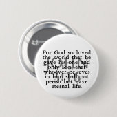 John 3:16 ronde button 5,7 cm (Voorkant /achterkant)