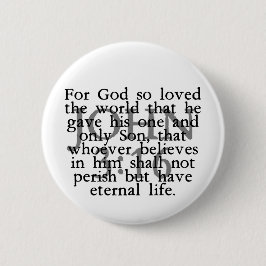 John 3:16 ronde button 5,7 cm