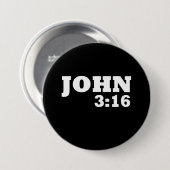 John 3:16 ronde button 7,6 cm (Voorkant /achterkant)